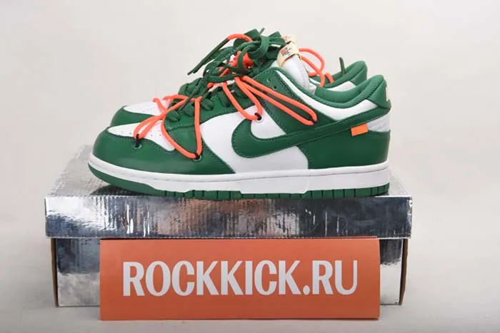 OFF-WHITE NIKE DUNK LOW PINE GREEN CT0856-100