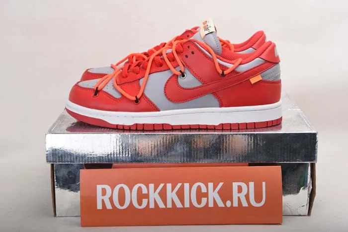 NIKE DUNK LOW OFF-WHITE UNIVERSITY RED - CT0856-600