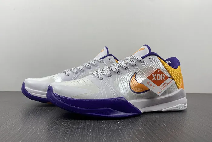 Nike Kobe 5 Lakers White Purple Yellow 386429 102