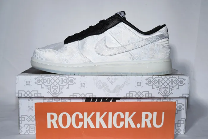 CLOT  fragment Nike Dunk Low Colorway White/Black FN0315-110