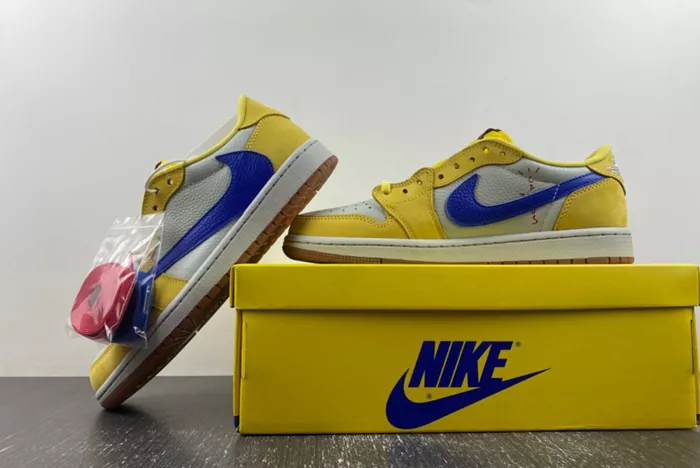 Travis Scott x Air Jordan 1 Low OG Canary DZ4137-700